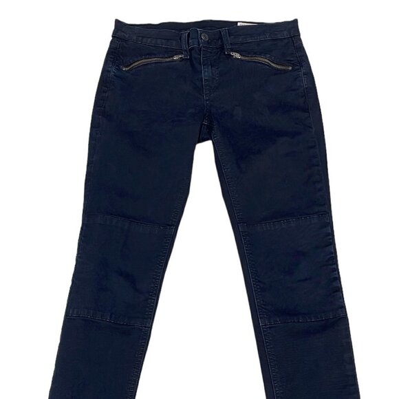 Rag & Bone Jeans Skinny Zipper Denim Wax Black Size 25 - Picture 2 of 11